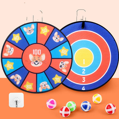 Spot Wholesale Children's Sticky Ball Dart Board Cartoon Fun Dart Board Plus Velvet A Variety Of Creative Cartoon