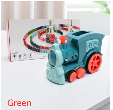 Railroad Train - Domino Train Toys Baby Toys Car Puzzle Automatic Release Licensing Electric Building Blocks Train Toy