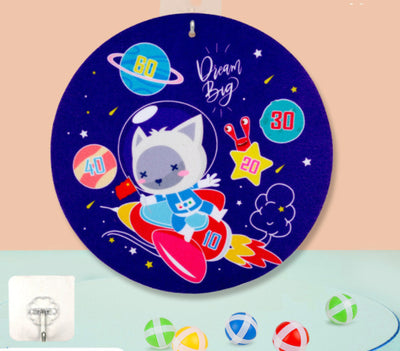 Spot Wholesale Children's Sticky Ball Dart Board Cartoon Fun Dart Board Plus Velvet A Variety Of Creative Cartoon