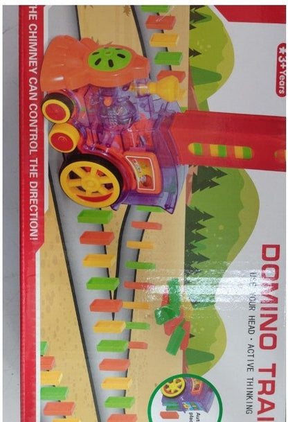 Railroad Train - Domino Train Toys Baby Toys Car Puzzle Automatic Release Licensing Electric Building Blocks Train Toy