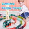 Railroad Train - Domino Train Toys Baby Toys Car Puzzle Automatic Release Licensing Electric Building Blocks Train Toy